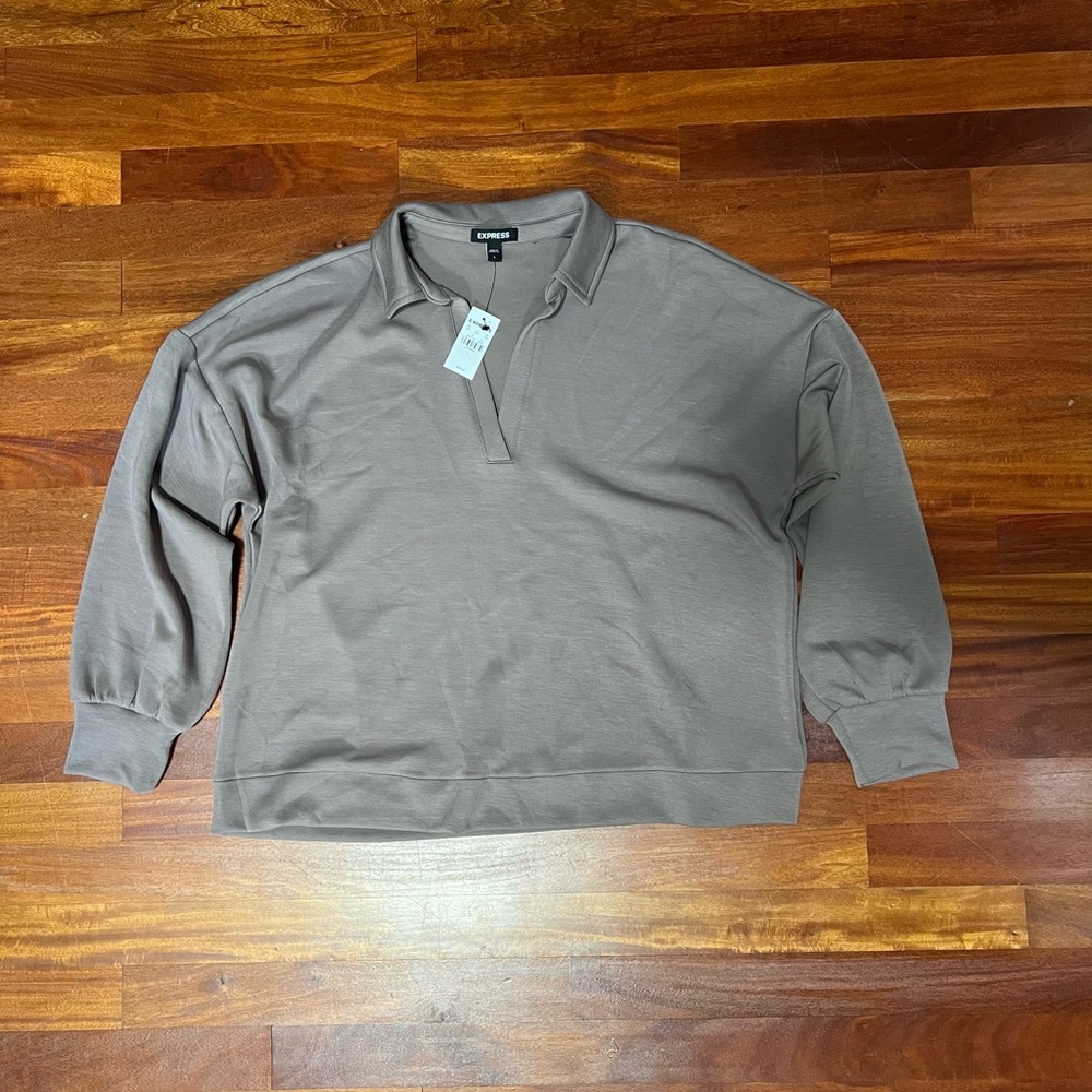 Express light brown long-sleeve